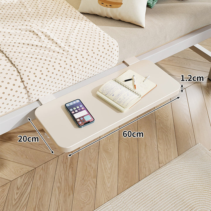 Clamp-On Floating Bedside Shelf with Bamboo Top and Slim Profile