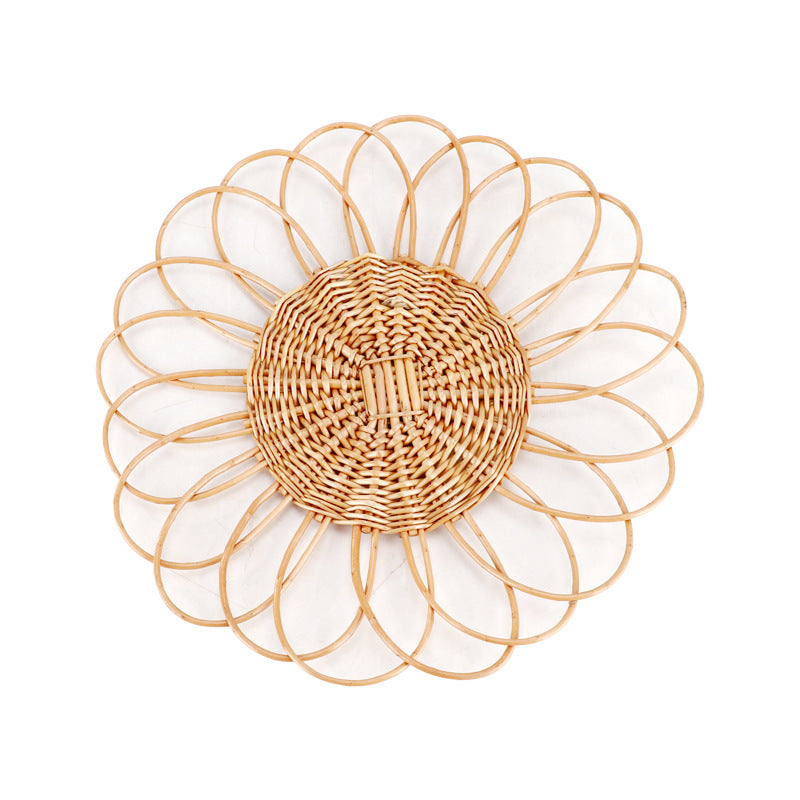 Decorative Wall Plate Made of Woven Rattan