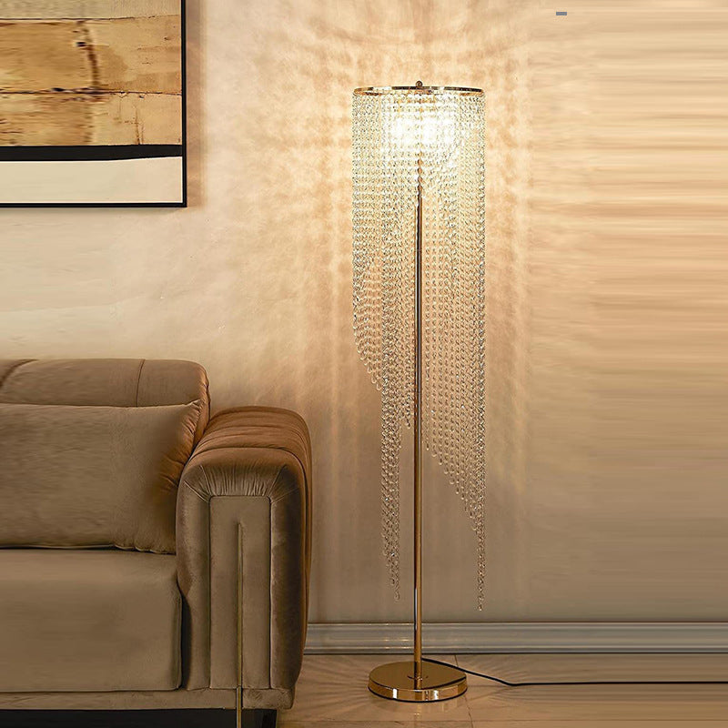 Elegant Crystal Bead Floor Lamp