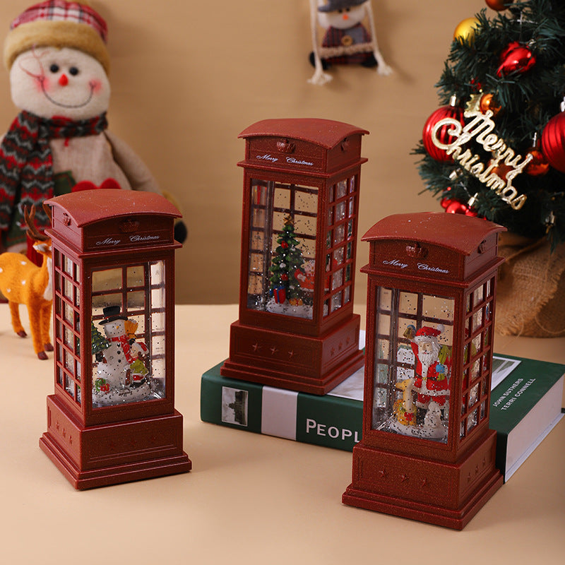 Nostalgic Christmas lantern with snowman motif