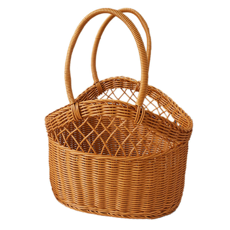 Handwoven Market Tote Basket