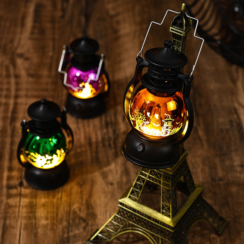 Nostalgic Lantern with Christmas Scenes
