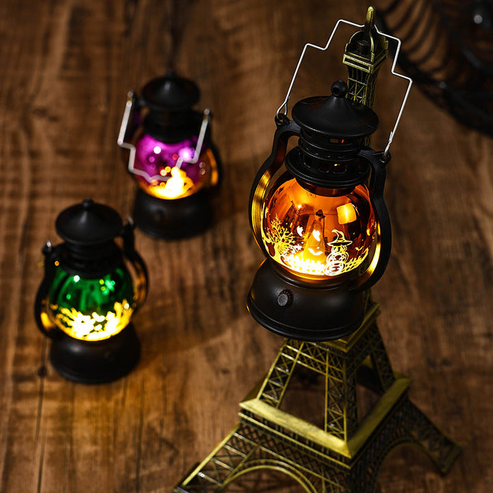 Nostalgic Lantern with Christmas Scenes
