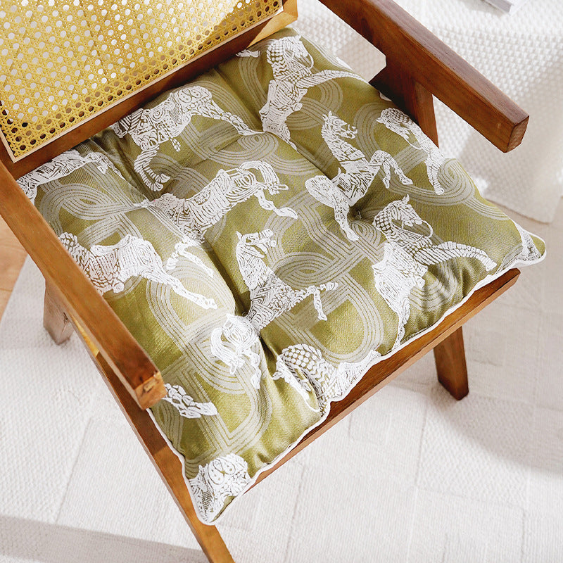 Floral-Patterned Decorative Floor Cushion