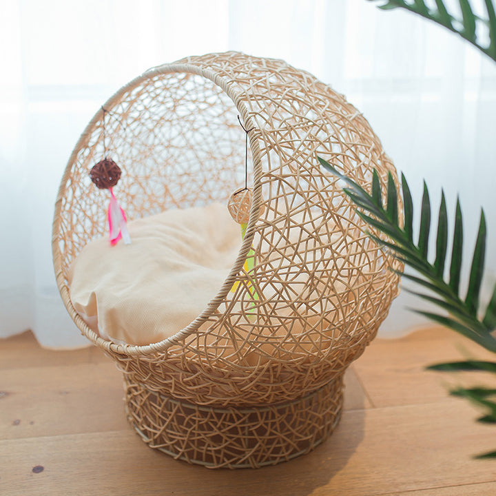 Beef Cat Bed Made of Rattan