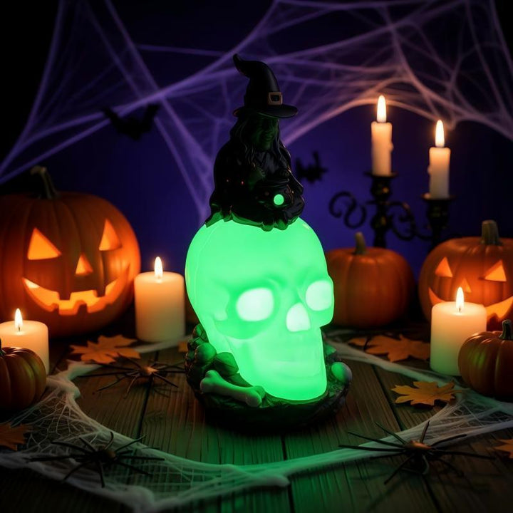 Creepy Witch Head Statue