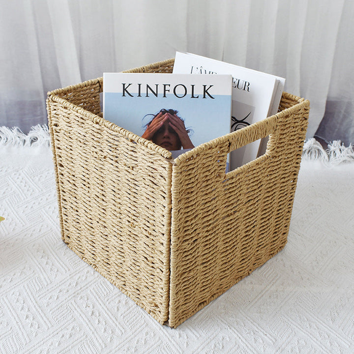 Rustic Woven Storage Bin