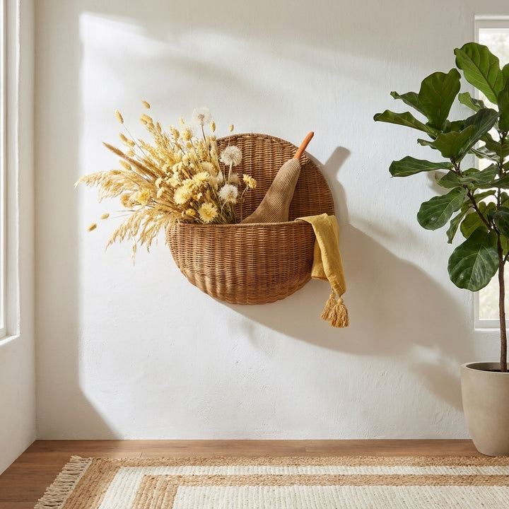Wall basket for stylish storage