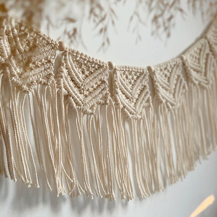 Macrame Wall Hanging Tapestry with Decorative Fringe