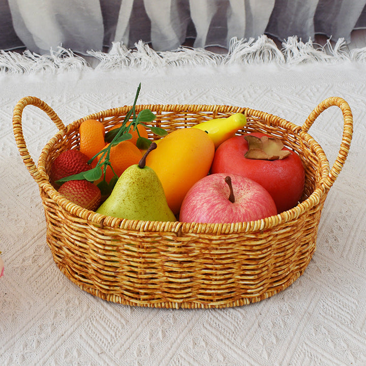 Handcrafted Woven Storage Basket with Handles