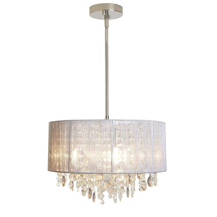 Elegant Crystal Drum Ceiling Light