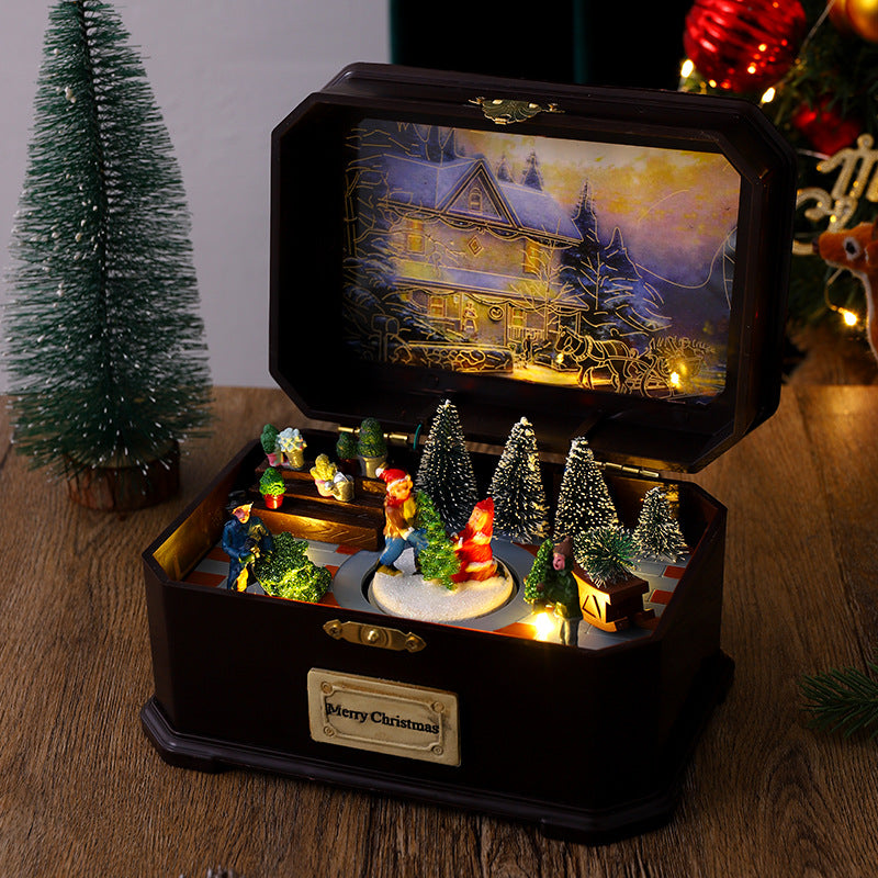Christmas village music box