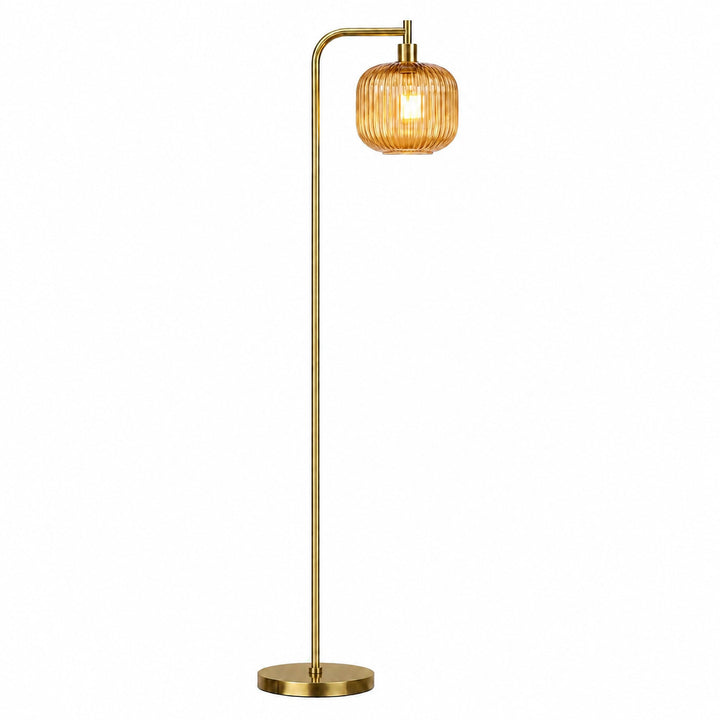Modern curved glass floor lamp