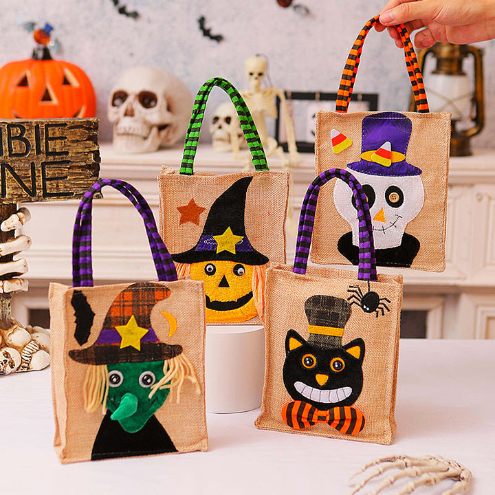 Halloween Shopping Bag with Cat Motif