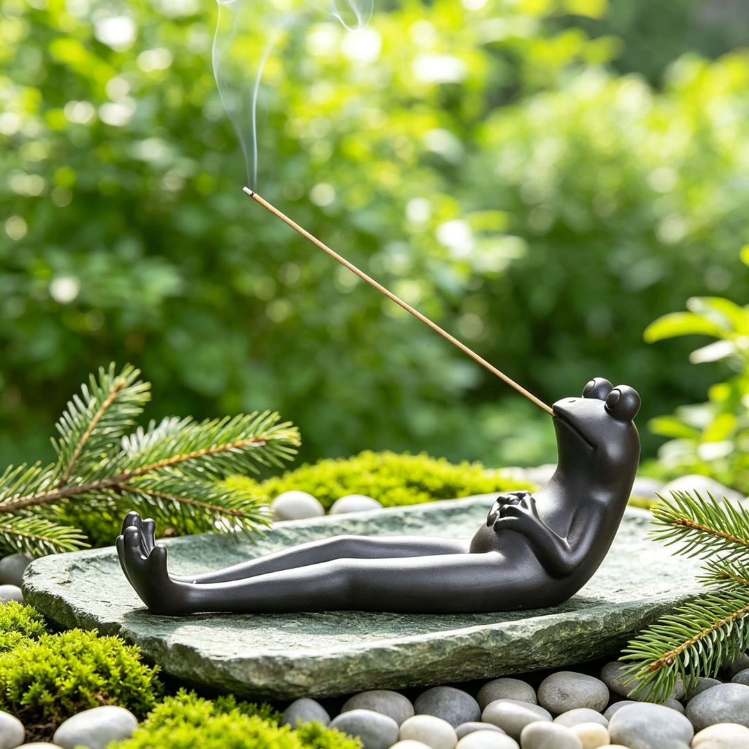 Playful Frog Figurine