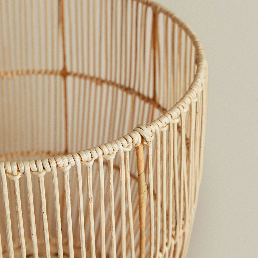 Handmade storage basket made of rattan