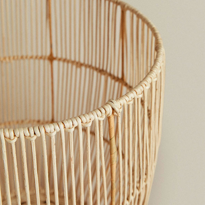 Handmade storage basket made of rattan