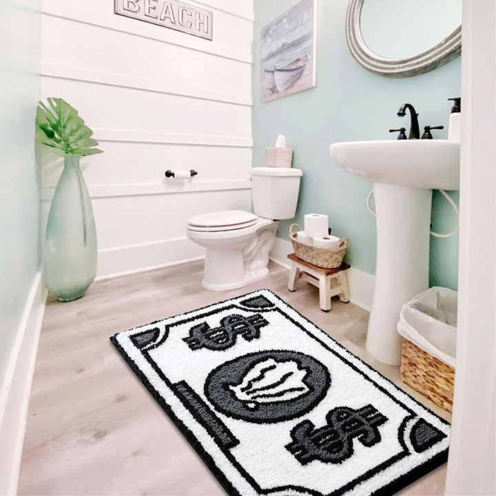 Money-Themed Plush Floor Mat
