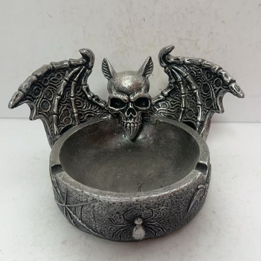 Decorative bowl figure with skeleton design