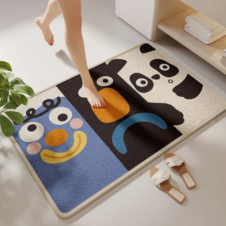 Playful Animal-Themed Bath Mat