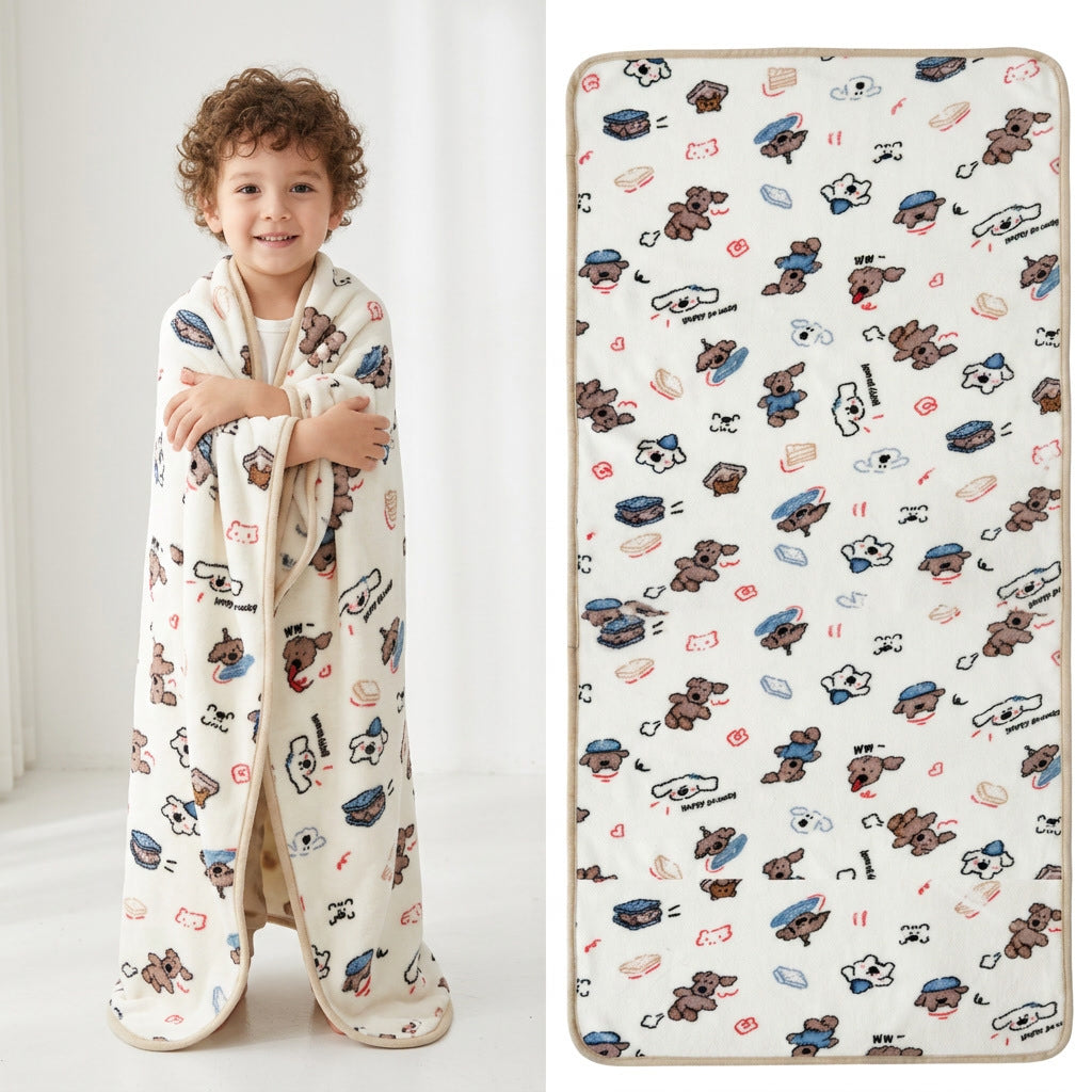 Plush Pet-Themed Fleece Blanket