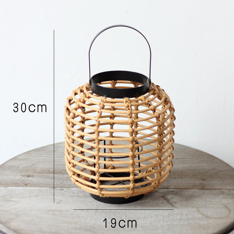 Handcrafted rattan lamp