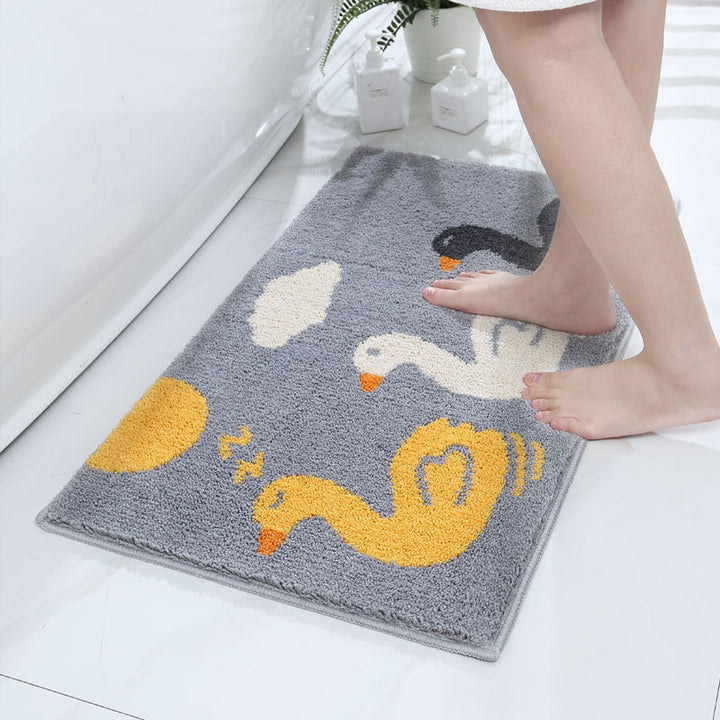 Playful Cat Shaped Bath Mat for Bathroom