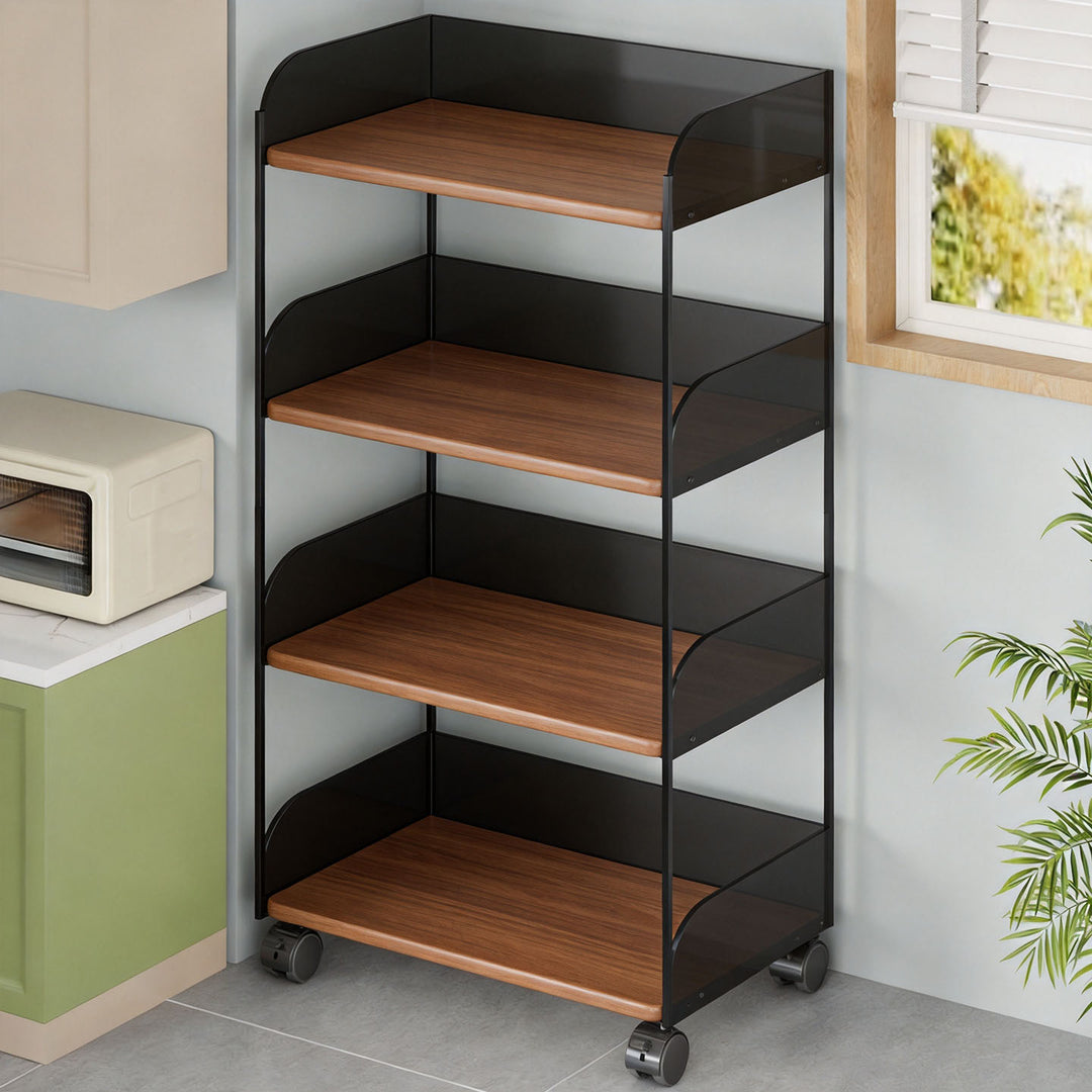 Multi-Tier Mesh Rolling Kitchen Pantry Organizer Cart
