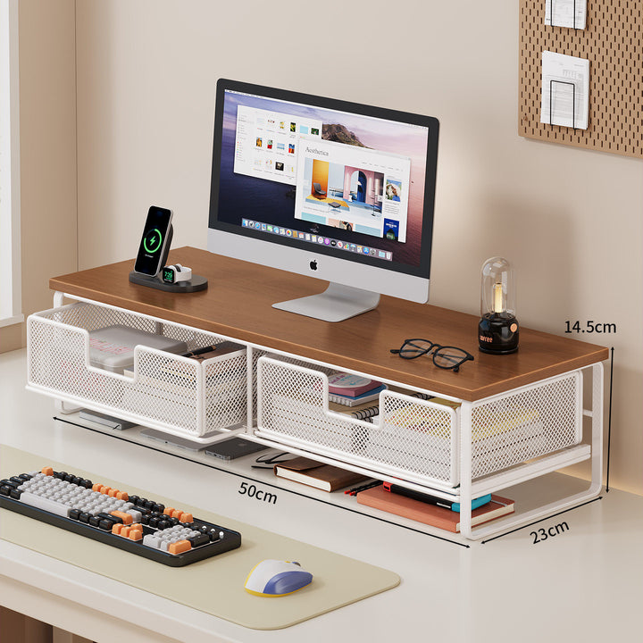 Multi-Function Desk Organizer with Mesh Storage Boxes