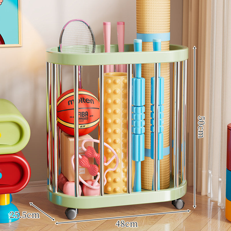 Vertical Rolling Sports Gear Organizer Rack