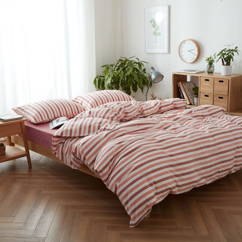 Decorative Cozy Checked Duvet Set Avarnia