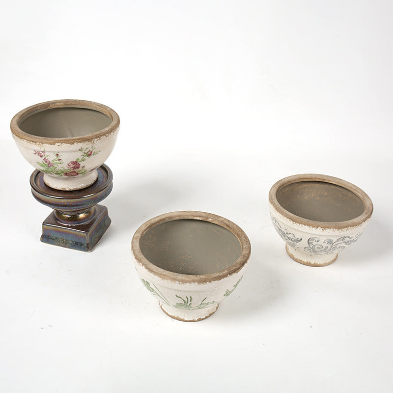 Floral Ceramic Planter