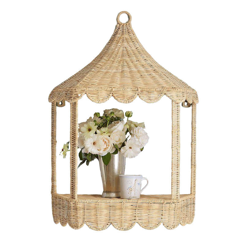 Playful Flower Plate Made of Wicker