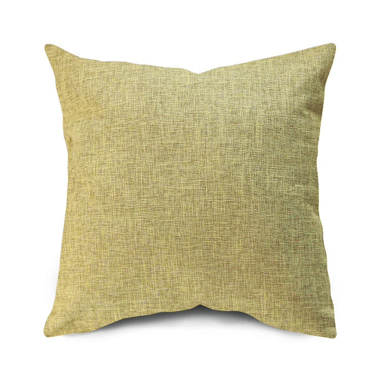 Square Textured Linen-Blend Accent Cushion Cover with Removable Insert Sleeve