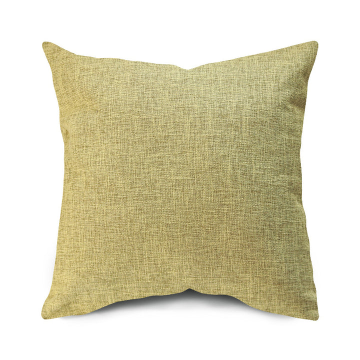 Square Textured Linen-Blend Accent Cushion Cover with Removable Insert Sleeve