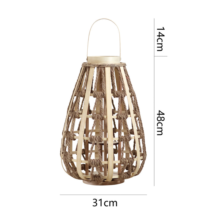 Decorative lantern made of rattan