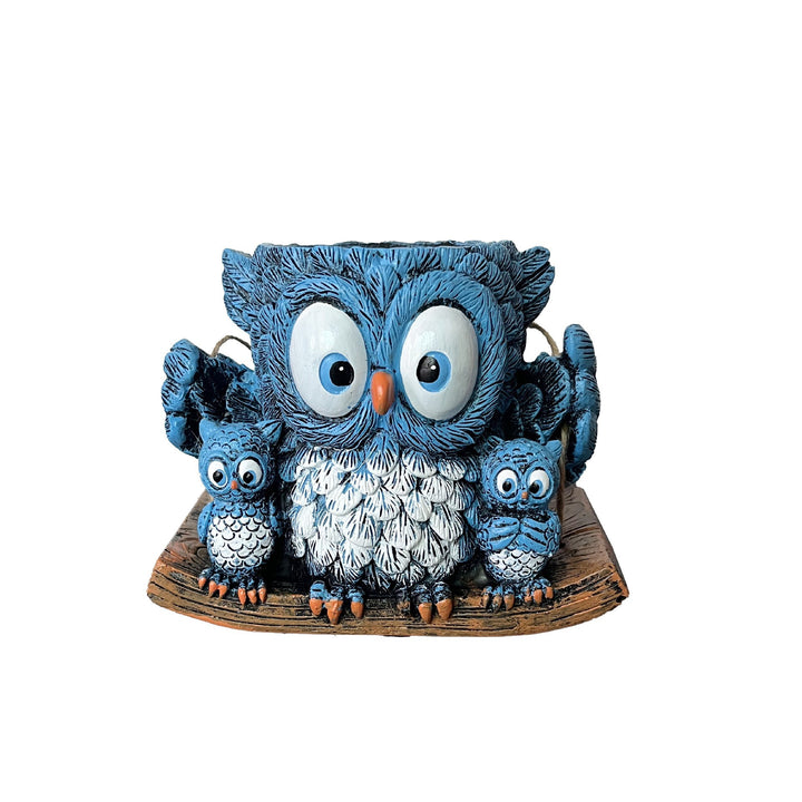 Owl-shaped decorative flower pot