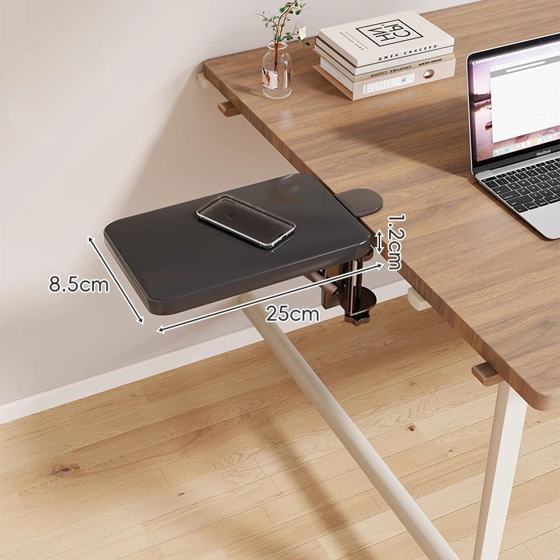 Clamp-On Adjustable Under-Desk Extension Work Surface