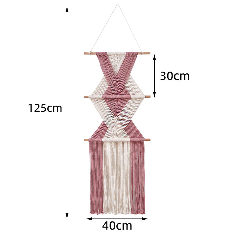 Macrame Wall Decor with Geometric Pattern