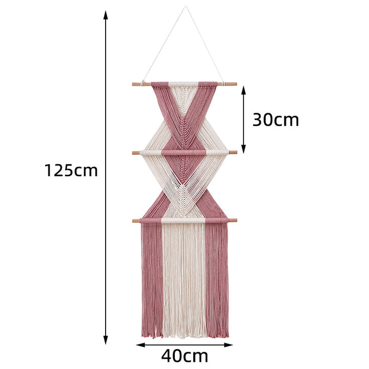 Macrame Wall Decor with Geometric Pattern