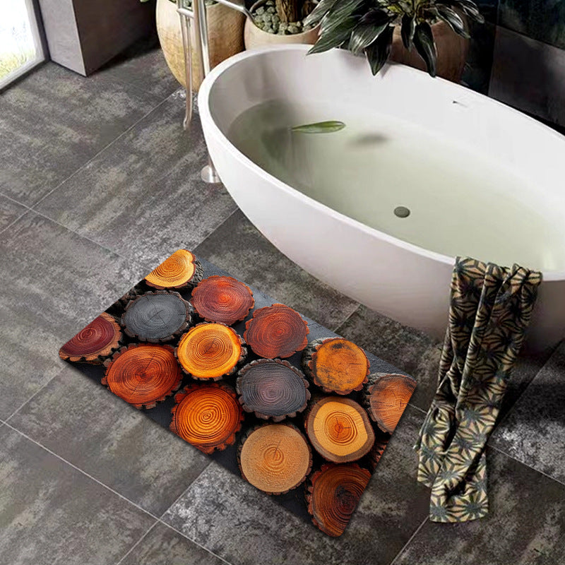 Natural Wood Grain Bath Mat