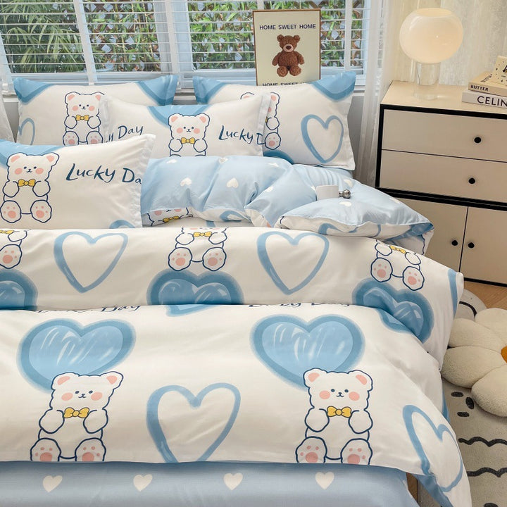 Playful Cartoon Bear Bedding Set