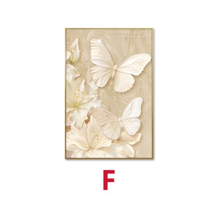 Elegant Butterfly and Floral Wall Art