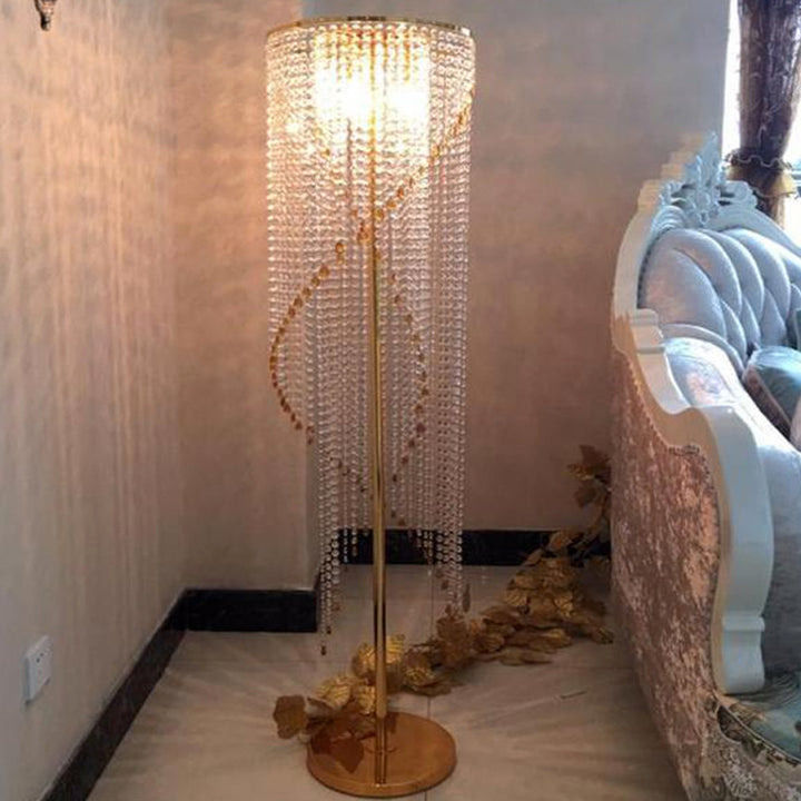 Elegant Crystal Bead Floor Lamp