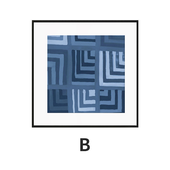 Abstract Grid Pattern Framed Art Print