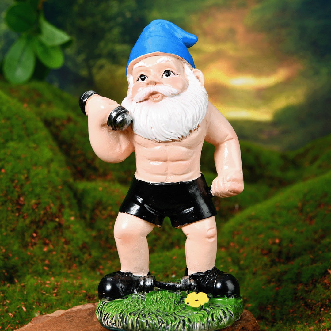 Whimsical Fitness Gnome Figurine