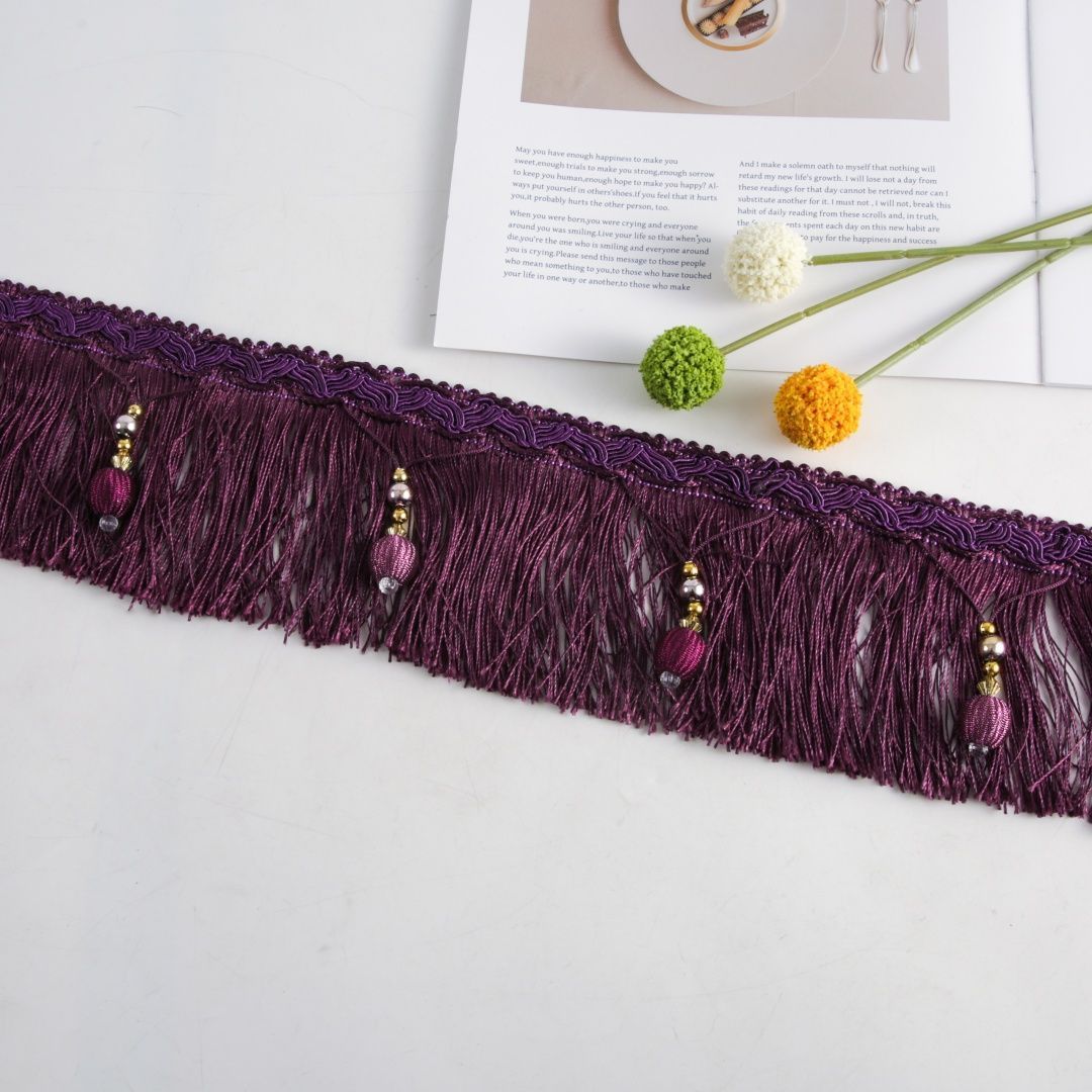Luxury Fringe Braid with Bead Trim