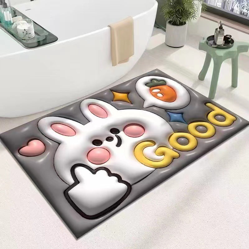 Cute Cartoon Cat Shape Bath Mat