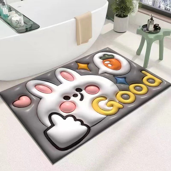 Cute Cartoon Cat Shape Bath Mat