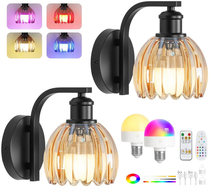 Color-changing LED wall lamp